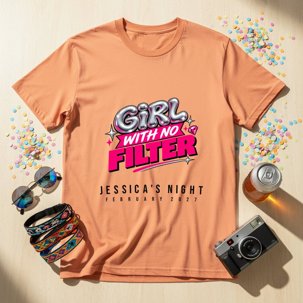 Girl With No Filter Y2K — Personalised T-Shirt