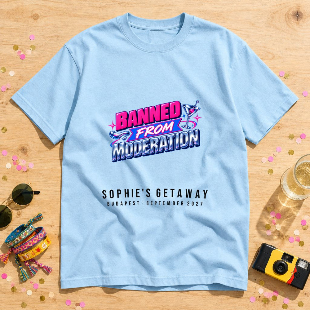 Banned From Moderation Hen — Personalised T-Shirt
