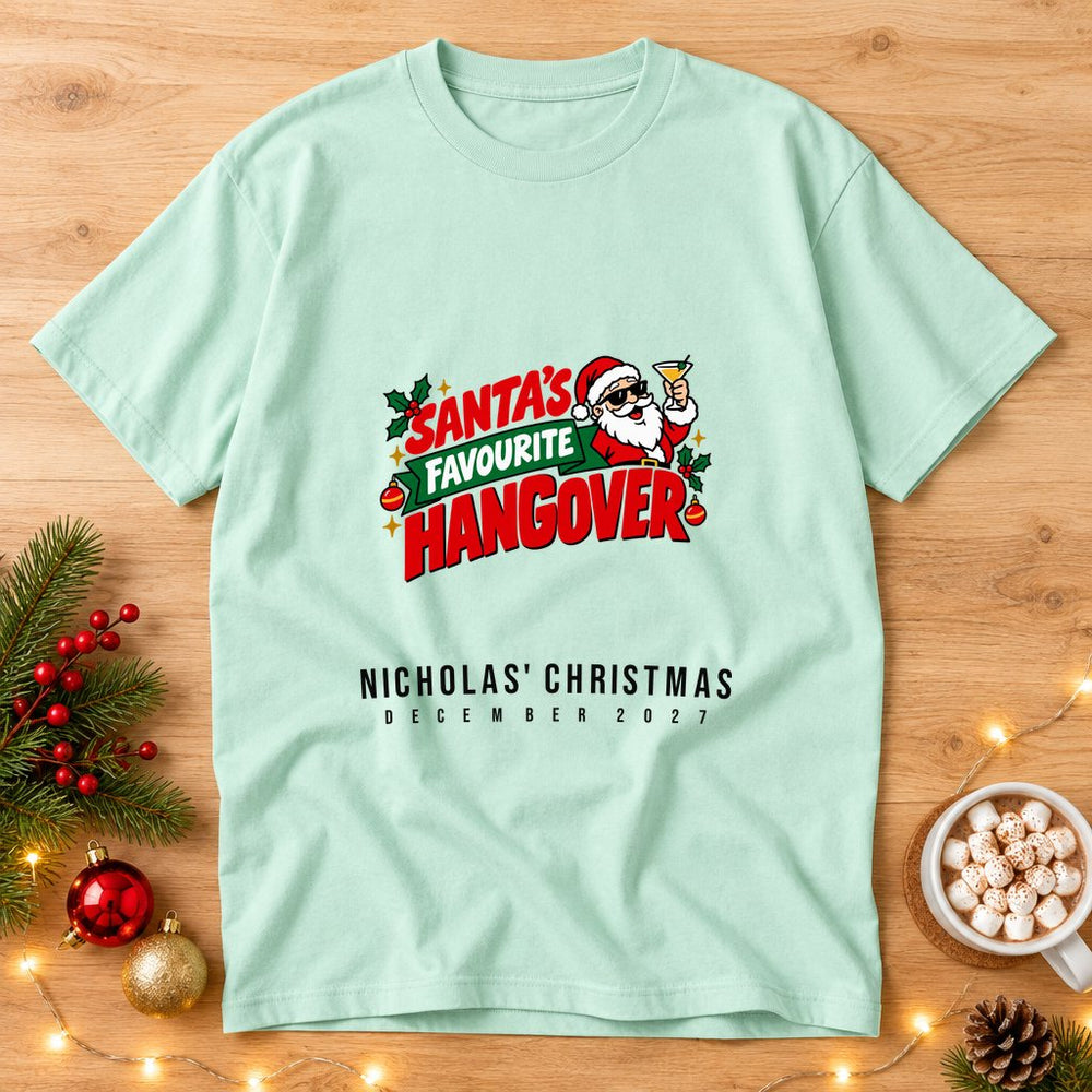 Santas Favourite Hangover — Personalised Christmas T-Shirt