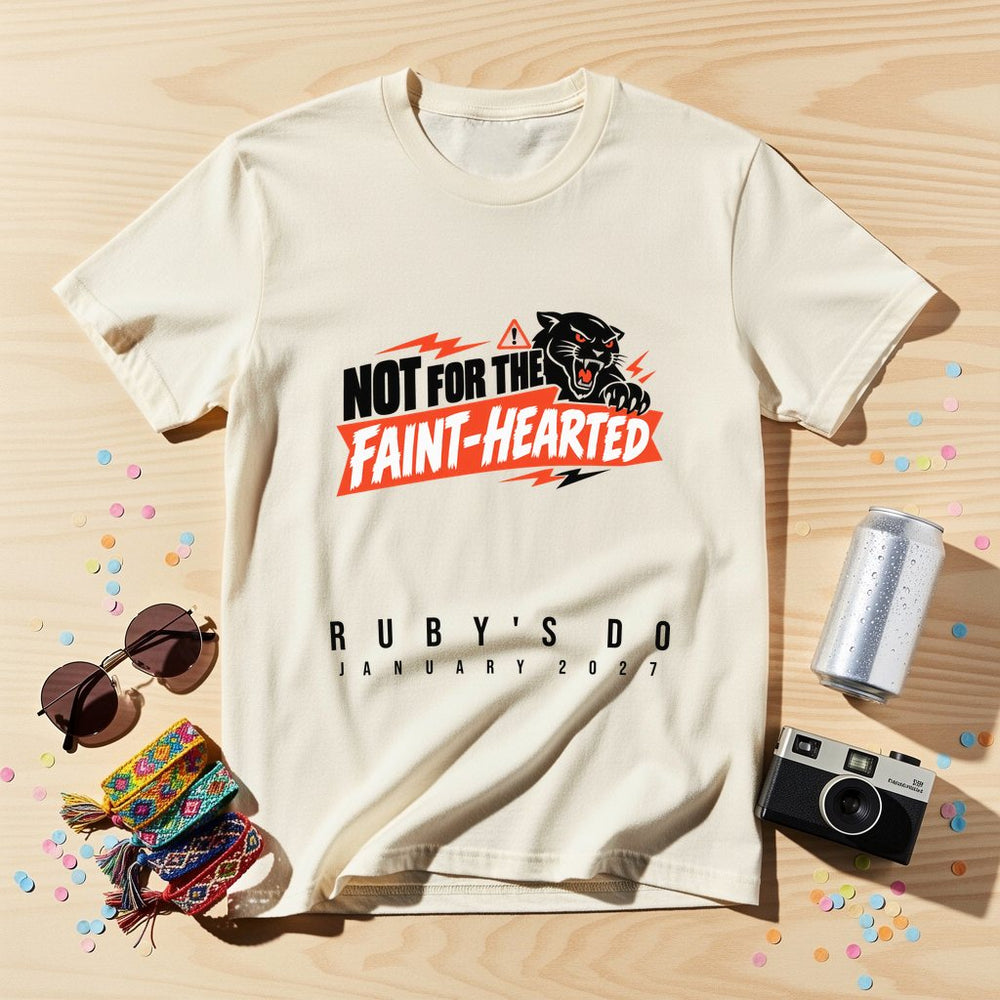 Not For The Faint-Hearted Cat — Personalised T-Shirt
