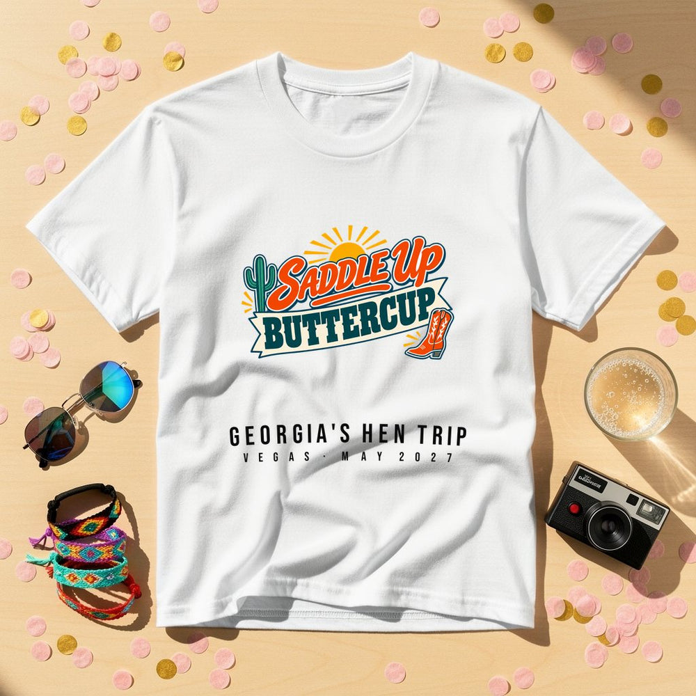 Minimal Boot — Personalised Hen Do T-Shirt