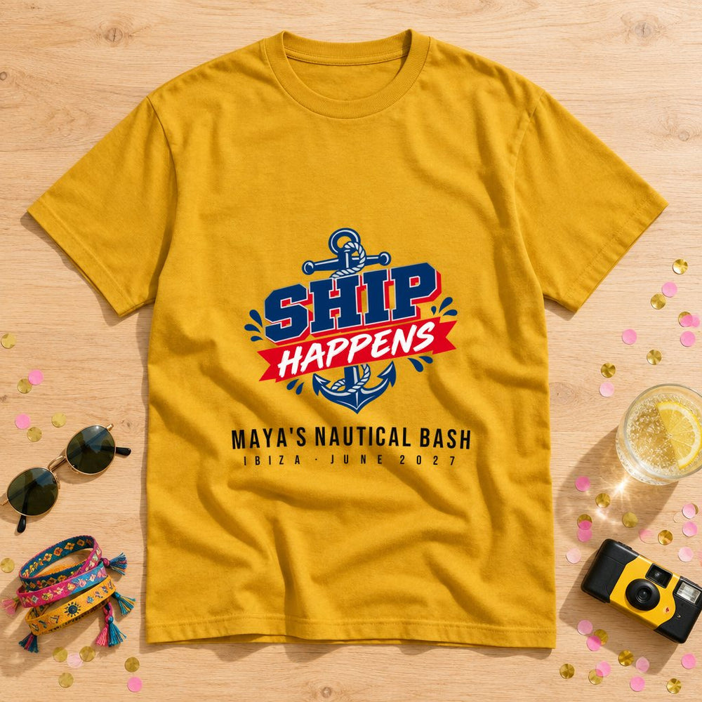 Nautical Flags — Personalised Hen Do T-Shirt