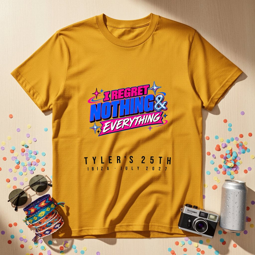 Regret Nothing & Everything Y2K — Personalised T-Shirt