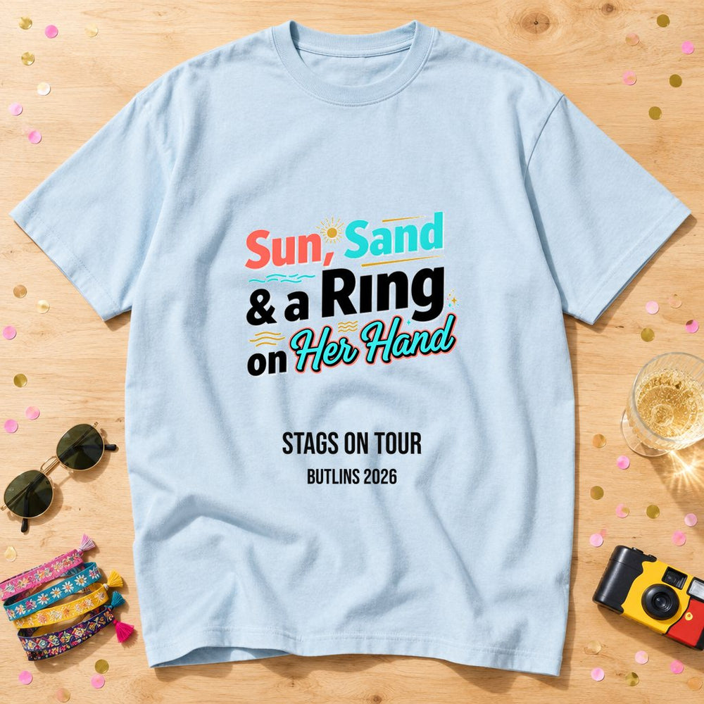 Elegant Palm Script — Personalised Bachelorette T-Shirt