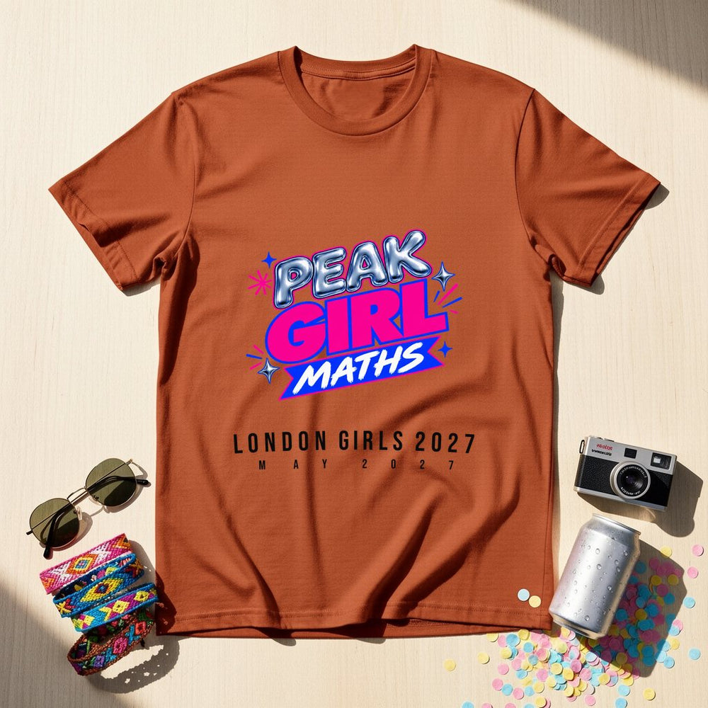 Peak Girl Maths Chrome — Personalised T-Shirt