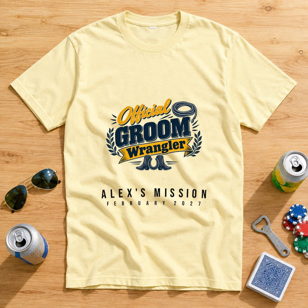 Official Groom Wrangler — Personalised Stag Do T-Shirt