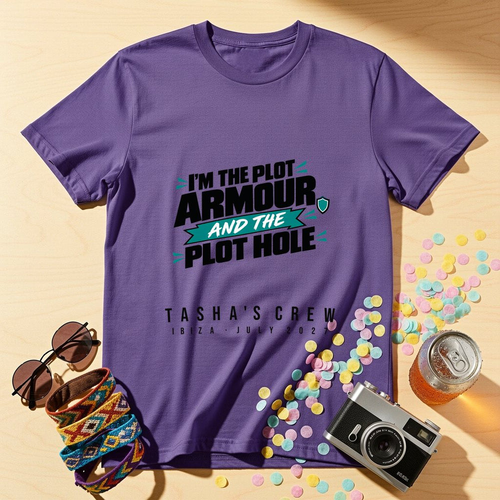 Plot Armour & Plot Hole — Personalised T-Shirt