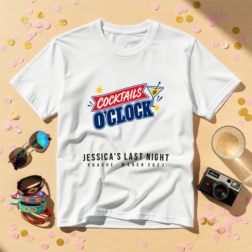 Cocktail Groove — Personalised Hen Do T-Shirt