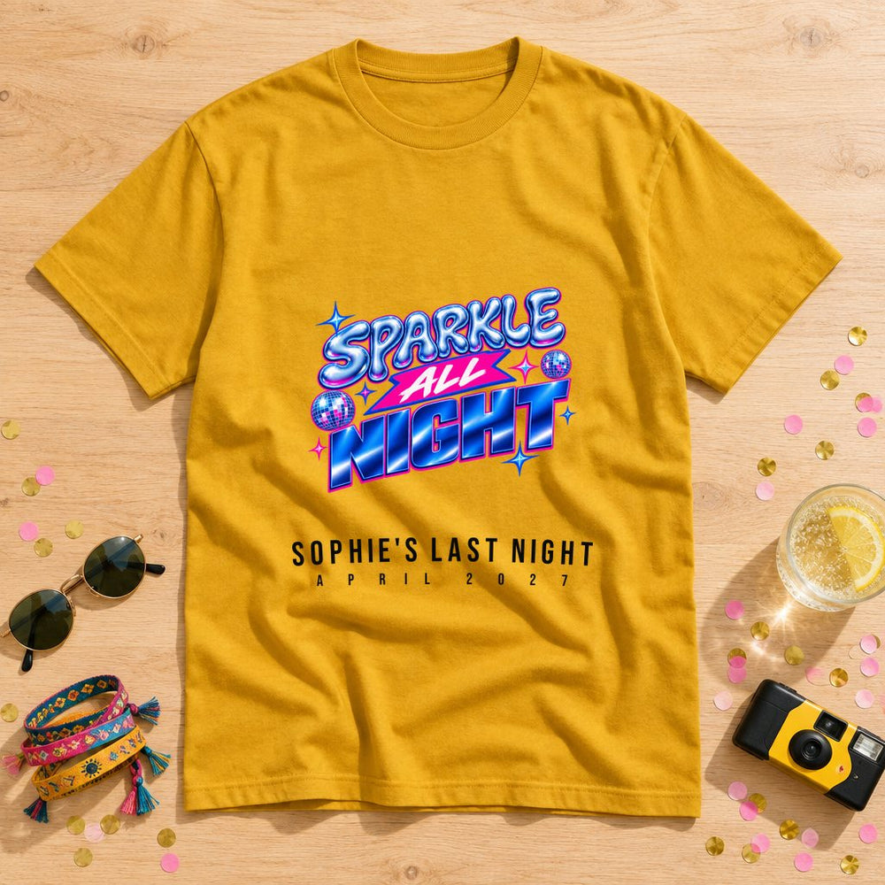 Mirrorball Heart — Personalised Hen Do T-Shirt