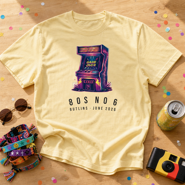 Game Over Retro Arcade Cabinet Gamer Design